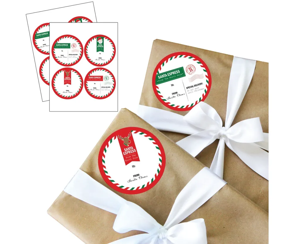 Santa Christmas Gift Labels