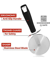 Zulay Kitchen Stainless Steel Pizza Cutter Wheel with Comfortable Grip