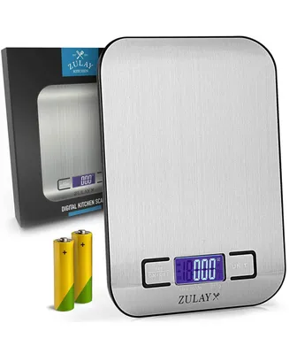 Zulay Kitchen Digital Food Scale - 304 Stainless Steel Kitchen Scale