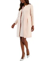 Le Suit Women's Jacquard Long Jacket & Sheath Dress, Regular and Petite Sizes