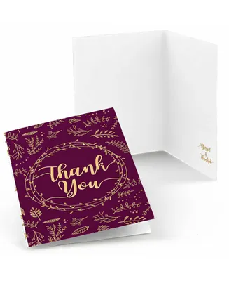Elegant Thankful for Friends - Thanksgiving Party Thank You Cards (8 Count)