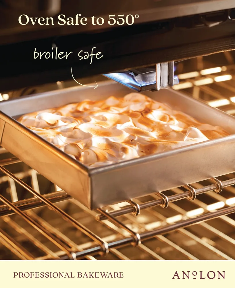 Anolon Pro-Bake Bakeware Aluminized Steel Square Cake Pan, 9" - Silver