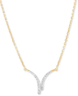Diamond Fancy Collar Necklace (1/5 ct. t.w.) - Sterling Silver  Gold