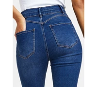 Dollhouse Curvy High Rise Double Button Skinny Jeans