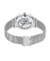 Kenneth Cole New York Women's Automatic Silver-Tone Stainless Steel Mesh Bracelet Watch 36mm