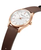 Kenneth Cole New York Men's Modern Classic Brown Genuine Leather Strap Watch 43mm