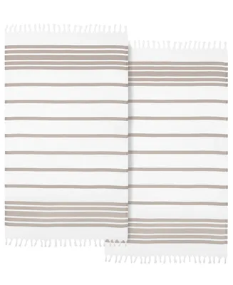Linum Home Textiles Herringbone Pestemal Pack of 2 100% Turkish Cotton Beach Towel
