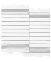 Linum Home Textiles Herringbone Pestemal Pack of 2 100% Turkish Cotton Beach Towel