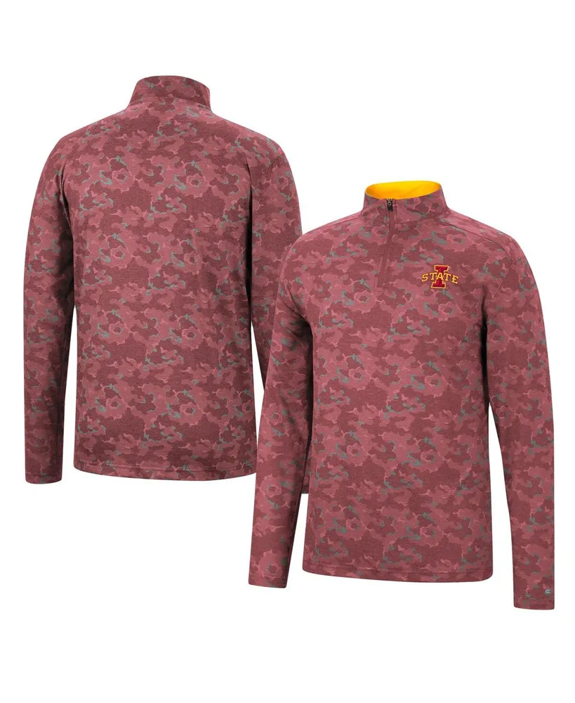 Men's Colosseum Cardinal Iowa State Cyclones Tivo Quarter-Zip Jacket