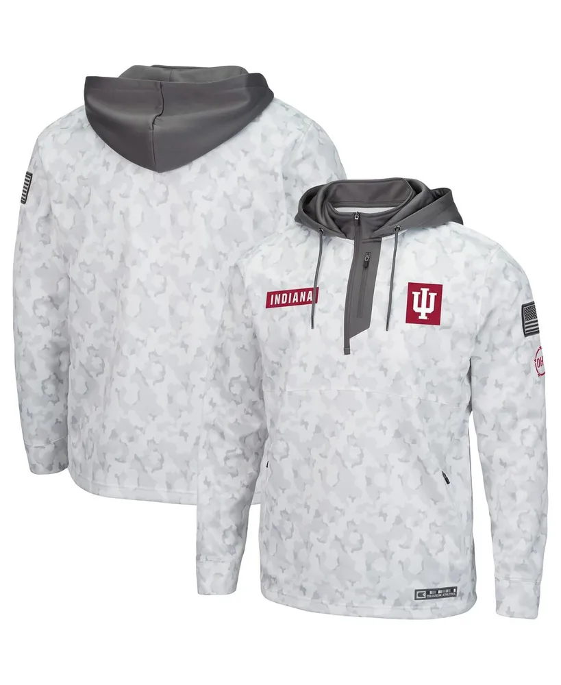 Men's Colosseum Arctic Camo Indiana Hoosiers Oht Military-inspired Appreciation Quarter-zip Hoodie