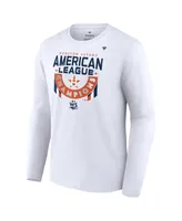 Men's Fanatics White Houston Astros 2022 American League Champions Locker Room Long Sleeve T-shirt