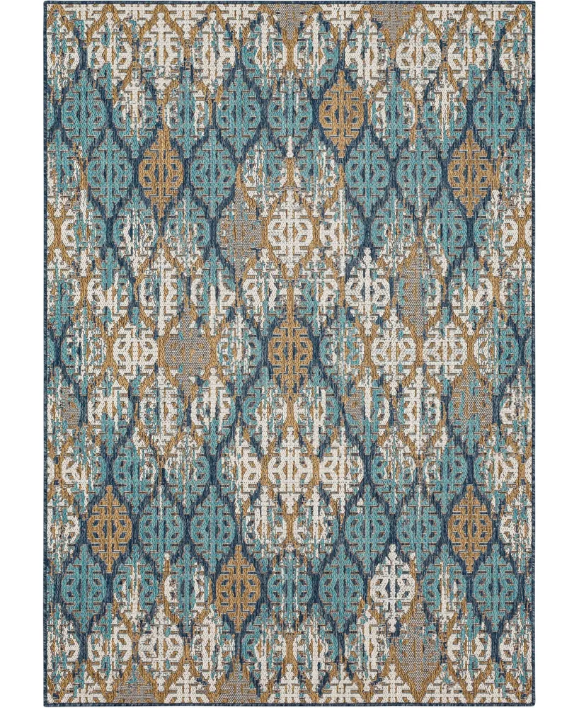 Mohawk Malibu Outdoor Stamped Ikat 5'3" x 7'6" Area Rug