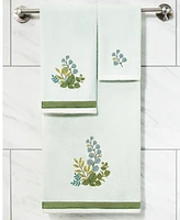 Linum Home Textiles Turkish Cotton Botanica Embellished Fingertip Towel Set, 2 Piece