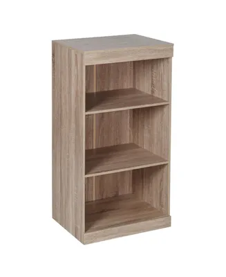 Honey Can Do Freestanding Stackable Shelf Unit with 2 Shelves and Wood Finish
