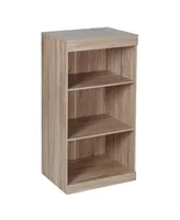 Honey Can Do Freestanding Stackable Shelf Unit with 2 Shelves and Wood Finish