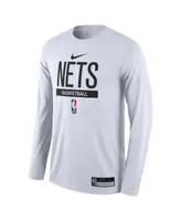 Men's Nike White Brooklyn Nets 2022/23 Legend On-Court Practice Performance Long Sleeve T-shirt