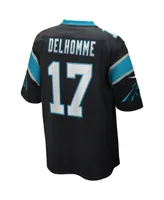 Men's Nike Jake Delhomme Black Carolina Panthers Game Retired Player Jersey