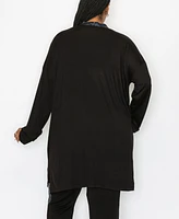 Coin 1804 Plus Sequin Contrast Cardigan Sweater