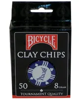 Us Playing Card Company Bicycle Clay Poker Chip Set, 50 Piece