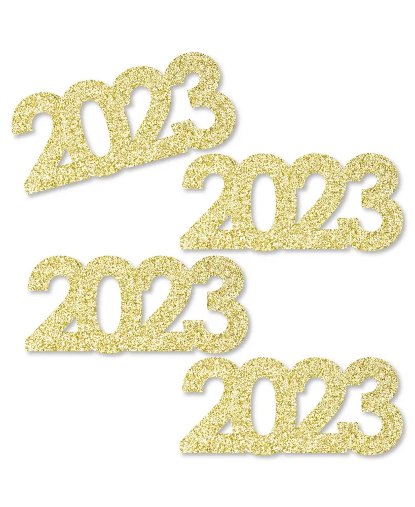 Big Dot Of Happiness No-Mess Real Glitter Cut-Outs 2024 Nye Party Confetti  24 Ct