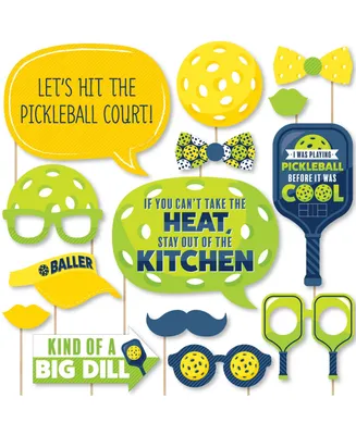 Let's Rally Pickleball Birthday or Retirement Party Photo Booth Props Kit 20 Ct