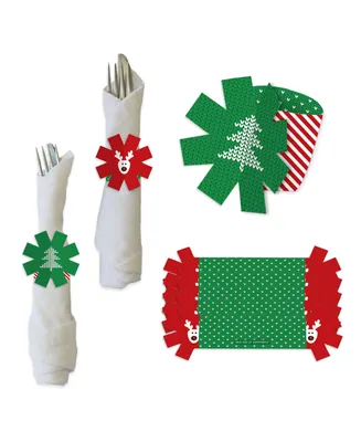 Big Dot of Happiness Ugly Sweater - Holiday and Christmas Party Paper Napkin Rings 24 Ct