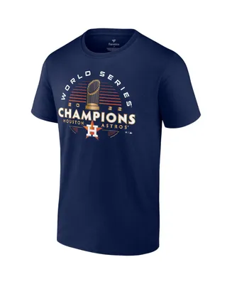 Men's Fanatics Navy Houston Astros 2022 World Series Champions Signature Roster Short Sleeve T-shirt