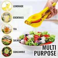 Metal 2-In-1 Lemon Squeezer Manual - Sturdy