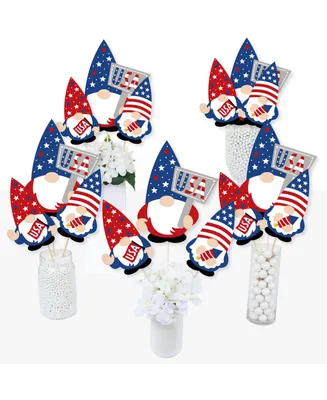 Patriotic Gnomes - Holiday Gnome Party Centerpiece Sticks - Table Toppers 15 Ct
