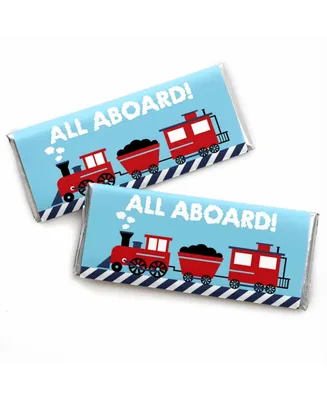 Railroad Party Crossing - Candy Bar Wrapper Party Favors - 24 Ct