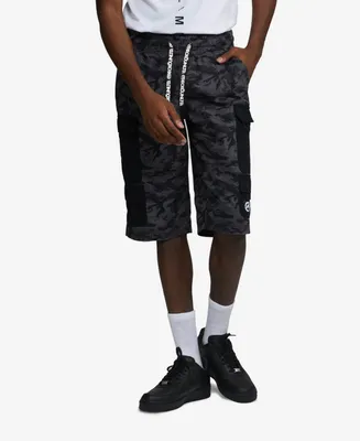 Ecko Unltd Men's Big and Tall Contrast Cargo Shorts