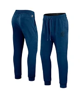 Men's Fanatics Heather Deep Sea Blue Seattle Kraken Authentic Pro Road Jogger Sweatpants