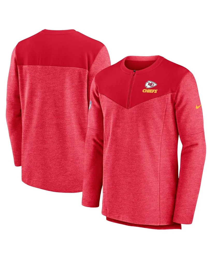 Men's Nike Red Kansas City Chiefs Sideline Lockup Performance Quarter-zip Jacket