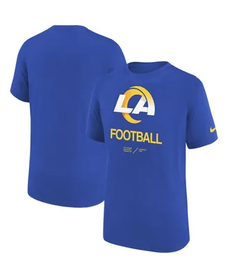 Big Boys Nike Royal Los Angeles Rams Sideline Legend Performance T-shirt