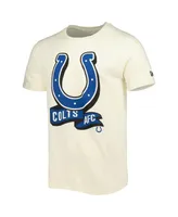 Men's New Era Cream Indianapolis Colts Sideline Chrome T-shirt