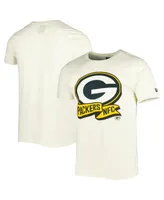 Men's New Era Cream Green Bay Packers Sideline Chrome T-shirt