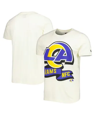 Men's New Era Cream Los Angeles Rams Sideline Chrome T-shirt