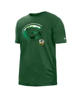 Men's New Era Green Bay Packers 2022 Sideline Ink Dye T-shirt