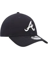 Men's New Era Navy Atlanta Braves Logo Replica Core Classic 9TWENTY Adjustable Hat