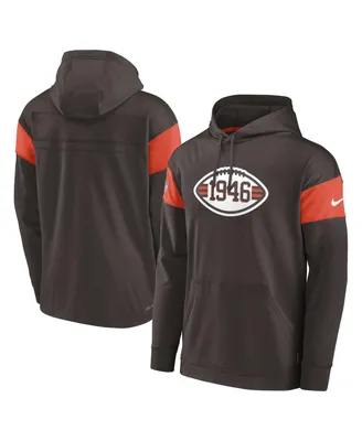 Nike Men's Cleveland Browns Sideline Club Brown Pullover Hoodie