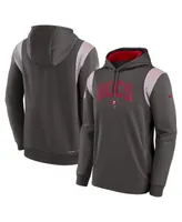 Men's Nike Pewter Tampa Bay Buccaneers Sideline Athletic Stack Performance Pullover Hoodie