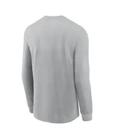 Men's Nike Gray Arizona Cardinals Sideline Infograph Lock Up Performance Long Sleeve T-shirt