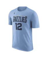 Men's Jordan Ja Morant Light Blue Memphis Grizzlies 2022/23 Statement Edition Name and Number T-shirt