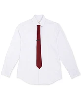 ConStruct Men's Solid Tie & 1-1/2" Tie Bar Set