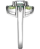 Multi-Gemstone Cluster Ring (3-5/8 ct. t.w.) in Sterling Silver