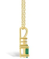 Macy's Emerald (1/2 Ct. t.w.) and Diamond Accent Pendant Necklace