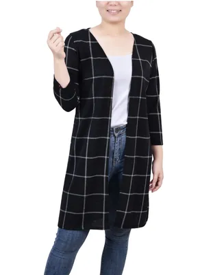 Ny Collection Women's 3/4 Sleeve Knit Cardigan