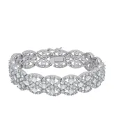 Macy's Fine Silver Plated Cubic Zirconia Criss Cross Bracelet