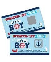 Ahoy It's a Boy - Nautical Baby Shower Game Scratch Off Cards - 22 Count