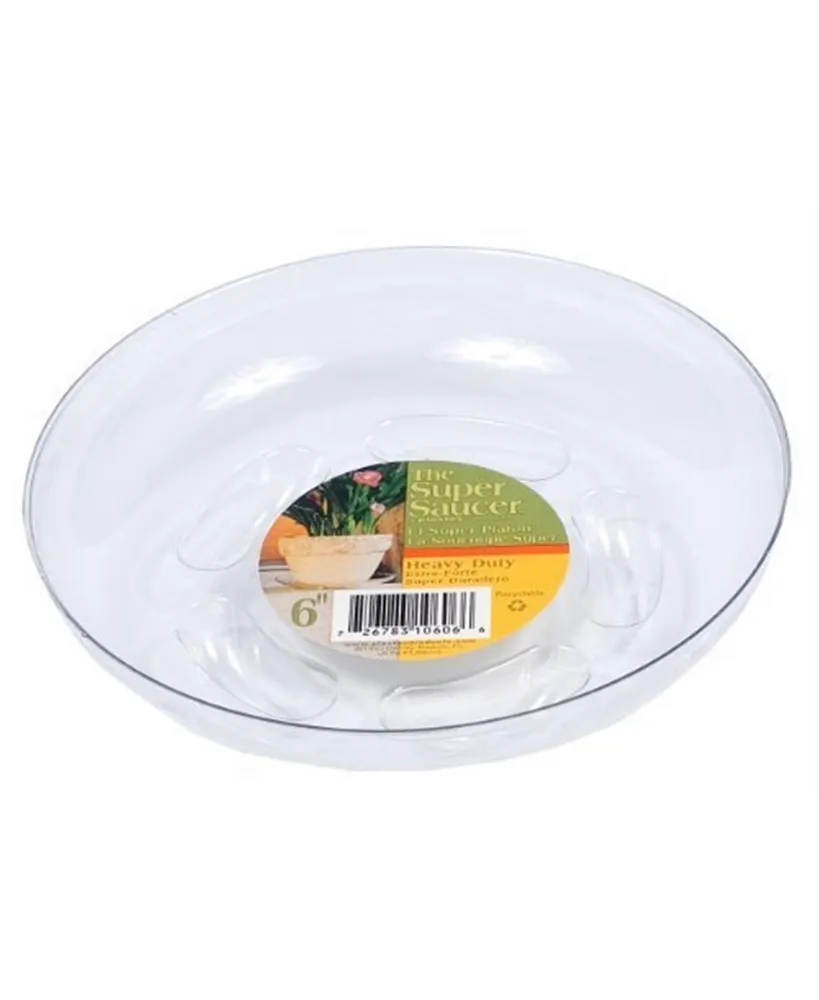 Plastec Super Saucer Round Pet Plant Saucer, Clear, 14in D